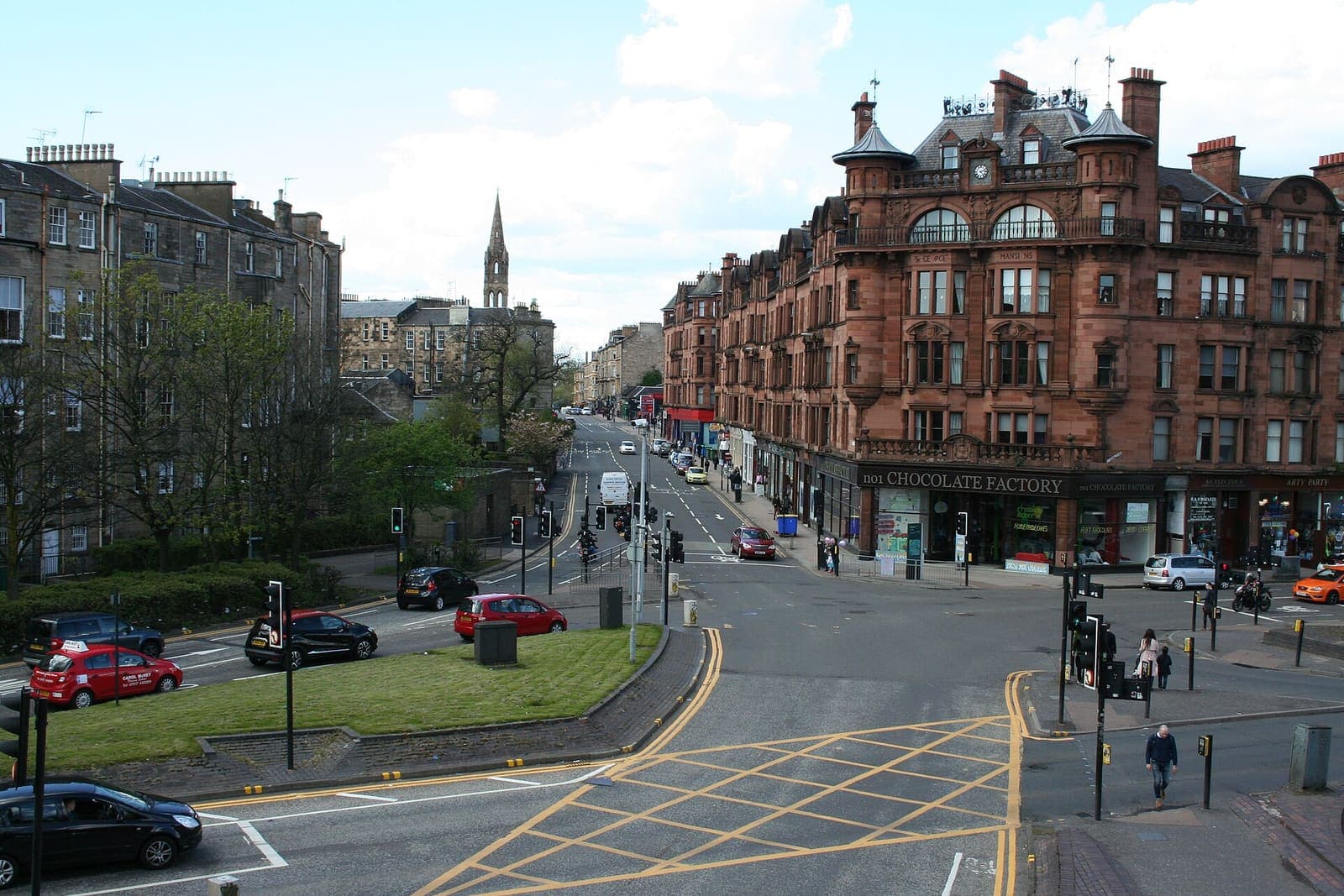 Victorian terraces on Park Circus above Kelvingrove Park in Woodlands, Glasgow